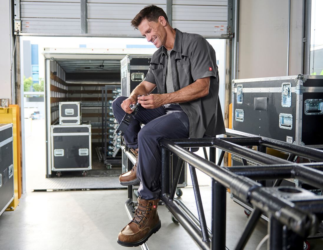 Pantalons de travail: Pantalon à taille élast. e.s.t:aktik light ripstop + bleu nero 2