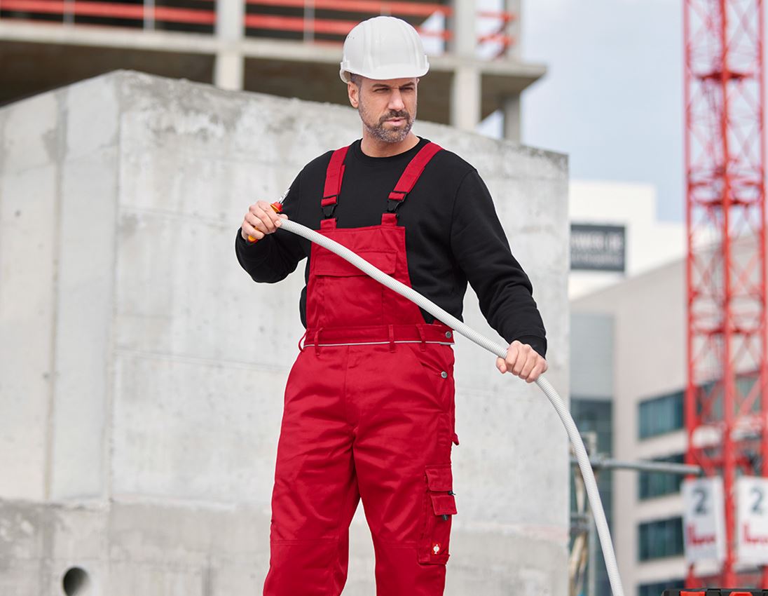 Pantalons de travail: Salopette e.s.classic + rouge 1