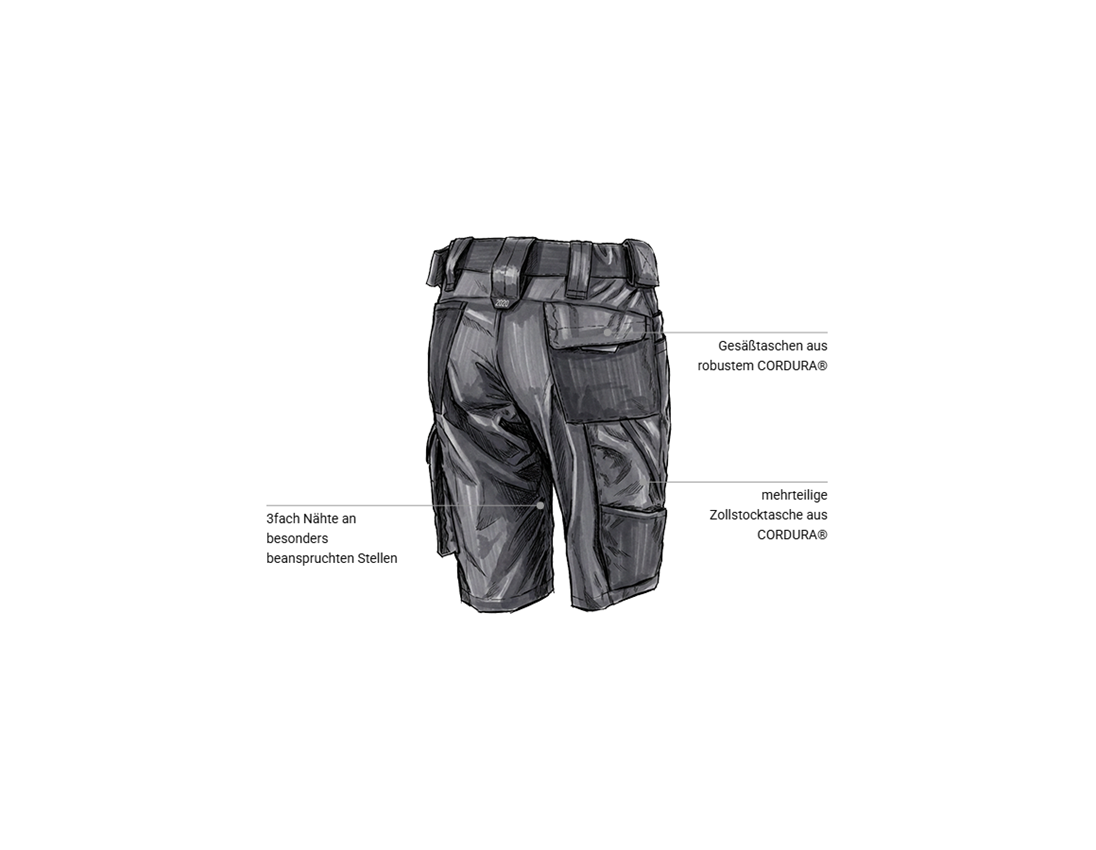 Maurer: Short e.s.motion 2020, Damen + anthrazit/platin 2