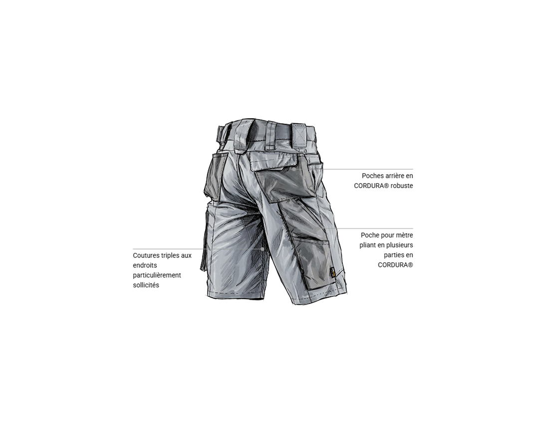 Vêtements: Short e.s.motion 2020 + platine/bleu marin 2