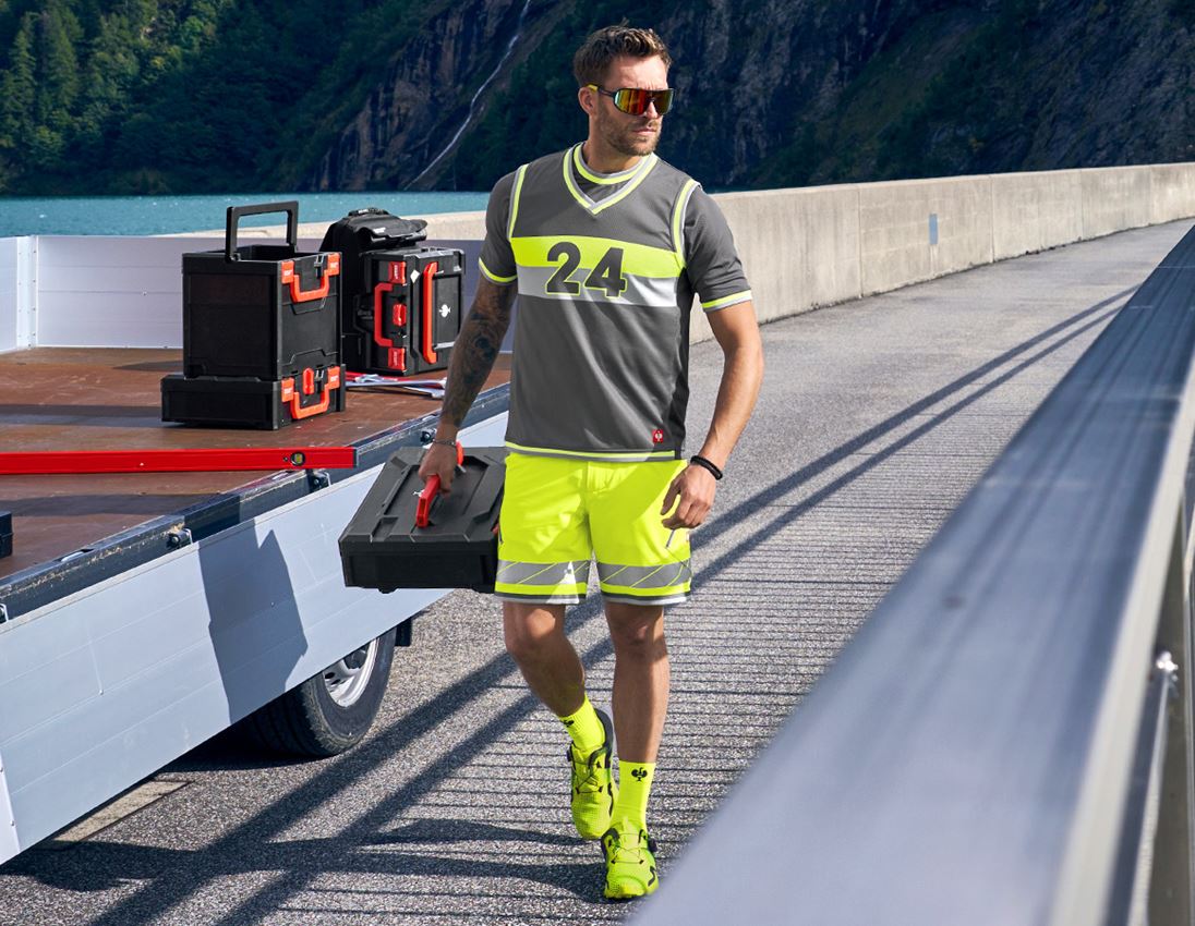 Hosen: Reflex Funktions Short e.s.ambition + warngelb/anthrazit 3