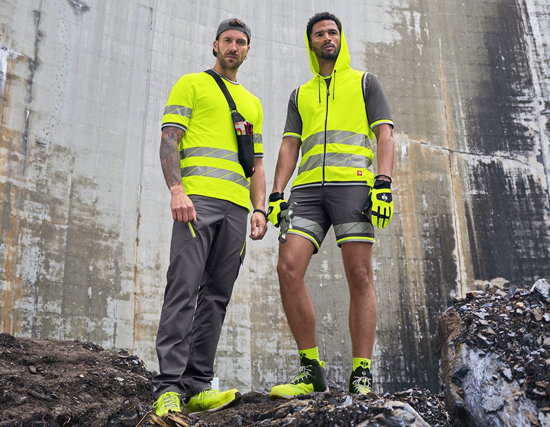 Hosen: Reflex Funktions Short e.s.ambition + anthrazit/warngelb 2