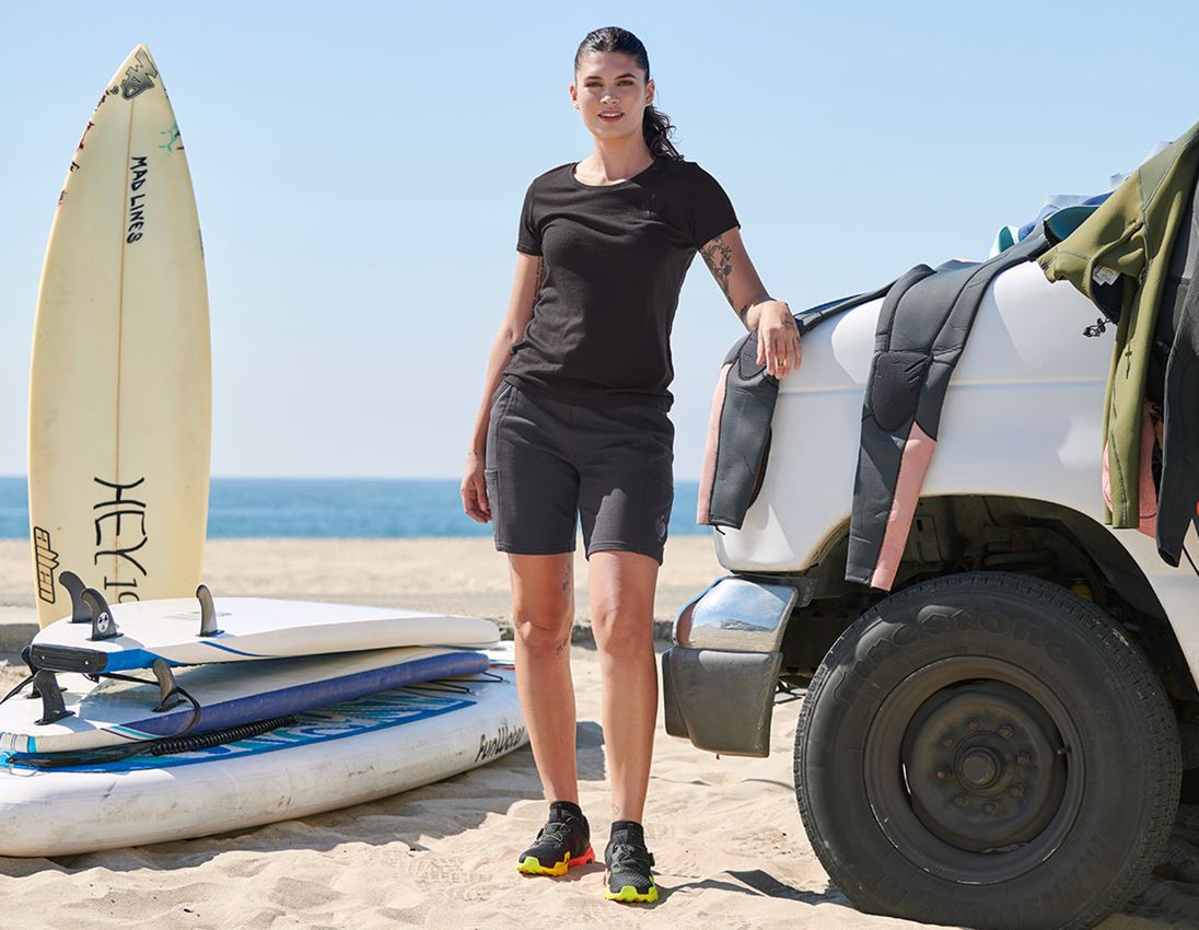 Vêtements: Sweat short light e.s.trail, femmes + noir 2
