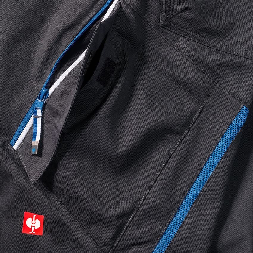 Pantalons de travail: Short à poches multiples e.s.ambition + graphite/bleu gentiane 2