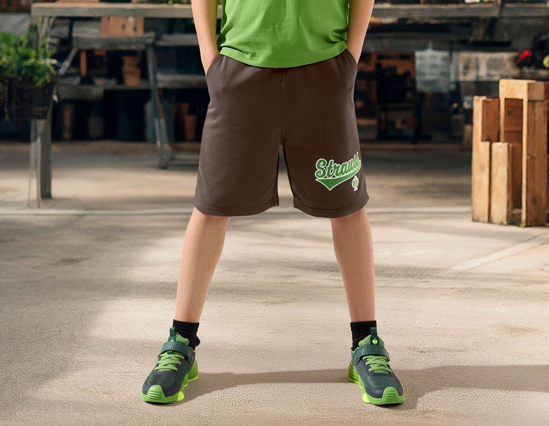 Accessoires: Sweat short e.s.e:pic, enfants + marron/vert d'eau