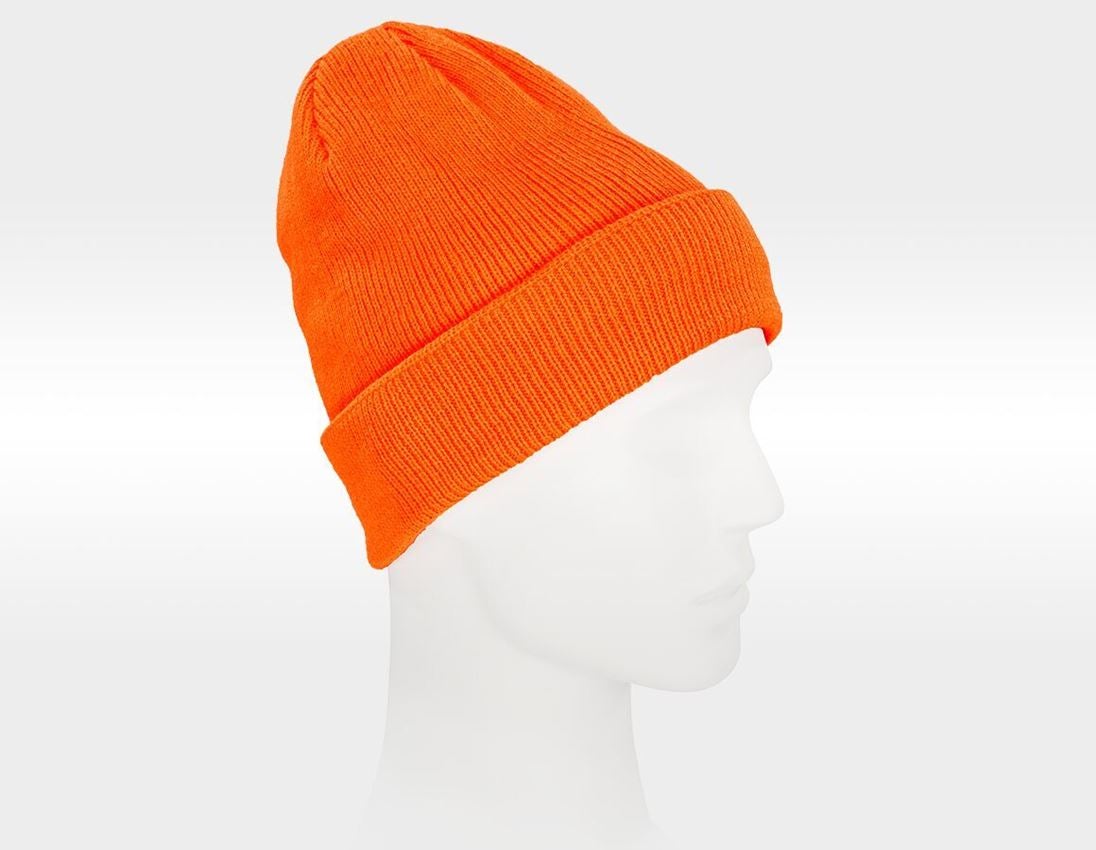 Winterzubehör: Winter-Strickmütze Neon + orange 1