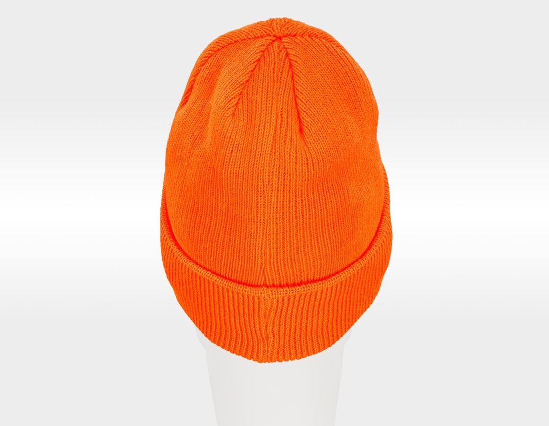Accessoires: Winter-Strickmütze Neon + orange 2