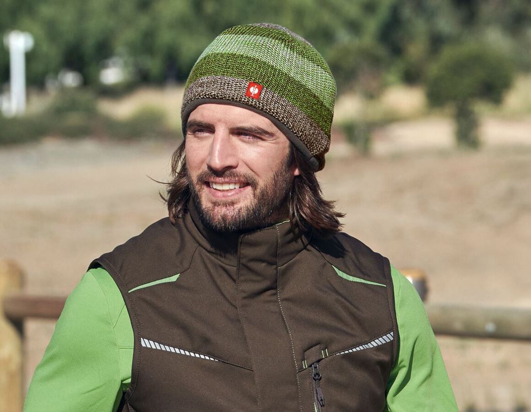 Accessoires: Strickmütze e.s.motion 2020 + kastanie/seegrün