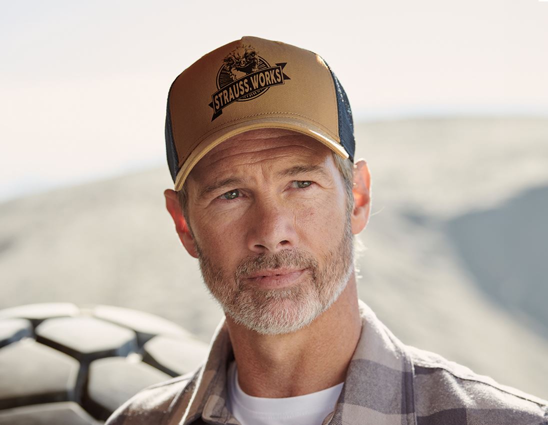 Accessoires: Casquette e.s.iconic works + brun amande