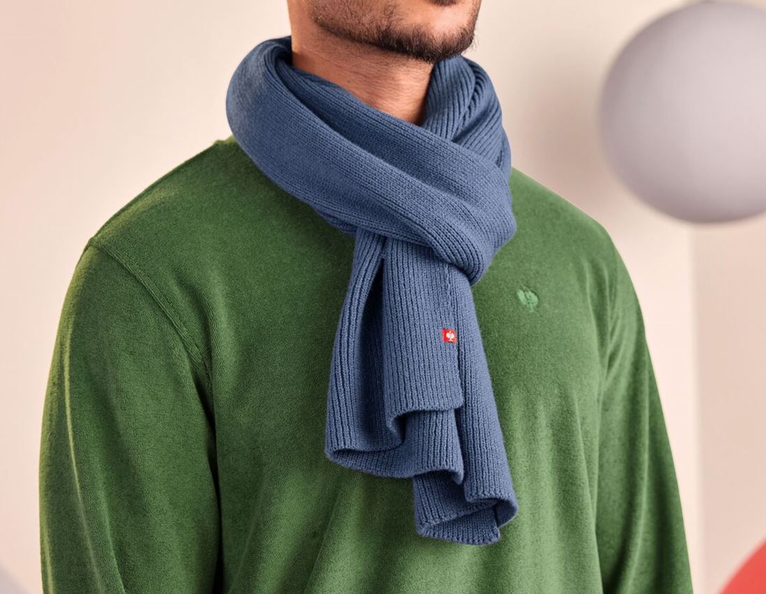 Accessoires: e.s. Écharpe en tricot + bleu nordique