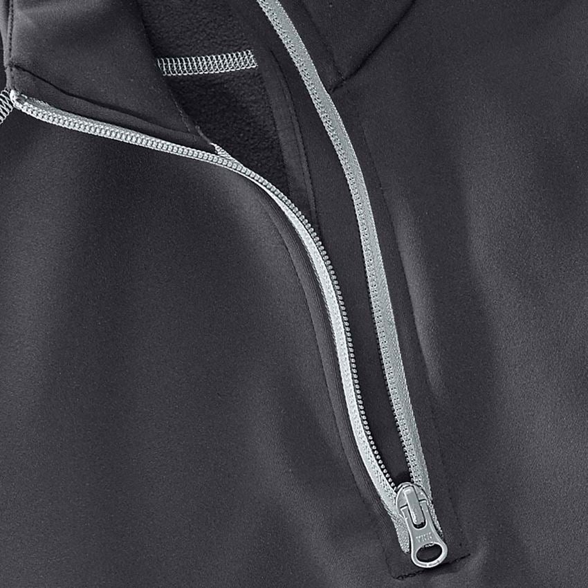 Shirts & Co.: Funkt.-Troyer thermo stretch e.s.motion 2020, Da. + anthrazit/platin 2