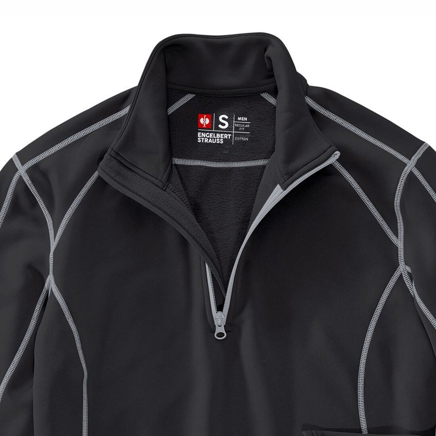 Hauts: Pull de fonct. thermo stretch e.s.motion 2020 + noir/platine 2