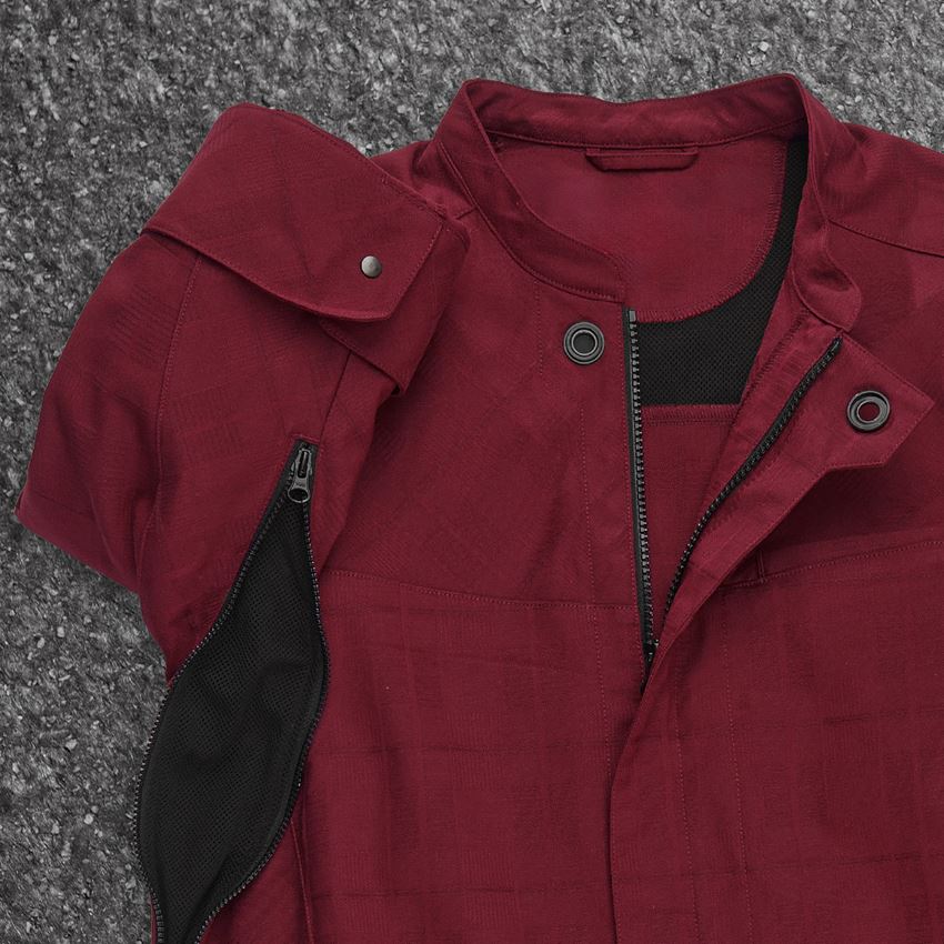 Themen: Berufsjacke kurzarm e.s.fusion, Herren + rubin 2