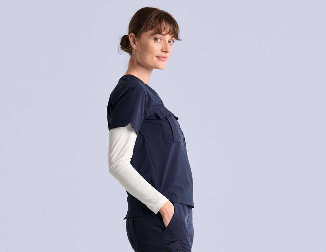 Bekleidung: Double-Pocket Shirt e.s.avida, Damen + dunkelblau 1