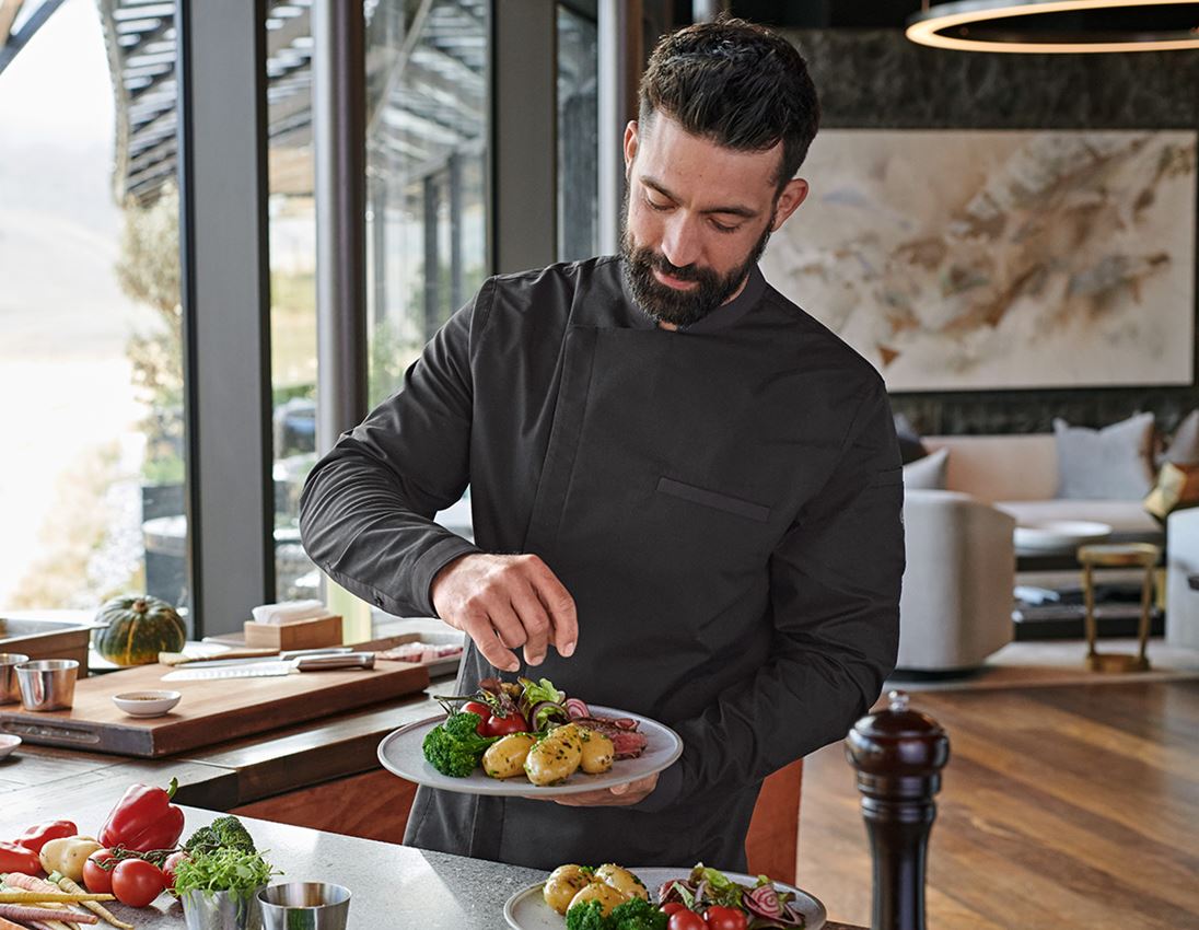 Shirts & Co.: e.s. Kochhemd + schwarz