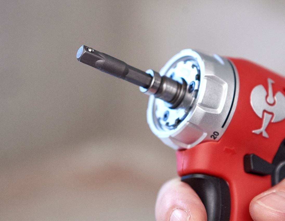Clé à douille: e.s. Kit d'adaptateur pour perceuse 1/4+ 3/8+ 1/2 2