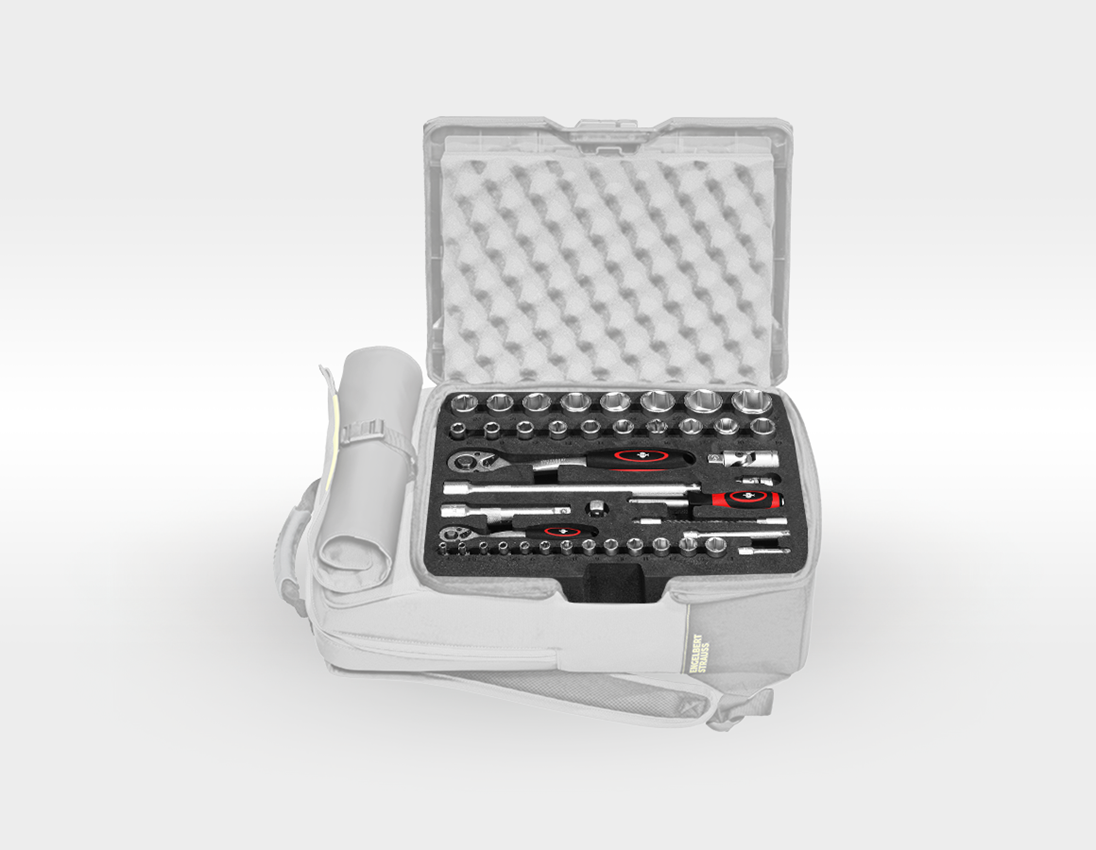 STRAUSSbox System: Steckschl.-Einlage 1/4" + 1/2" Classic midi 1