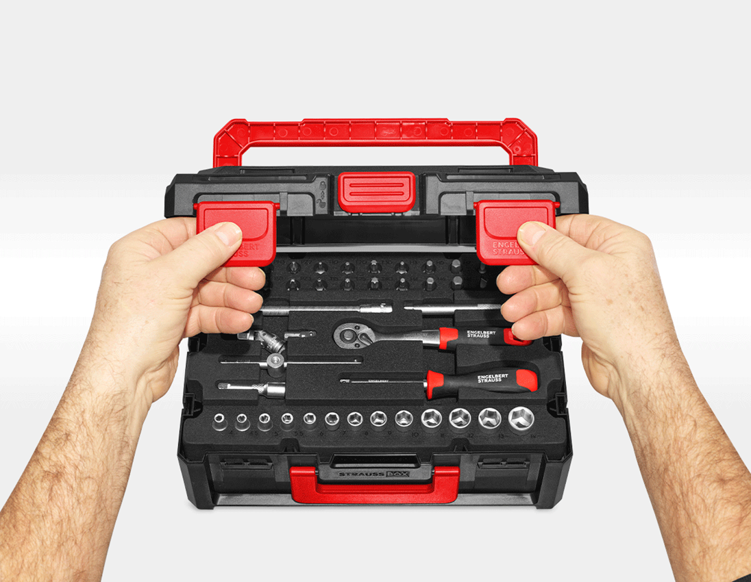 STRAUSSbox System: STRAUSSbox small Steckschlüssel-Satz 1/4" Einlage 3