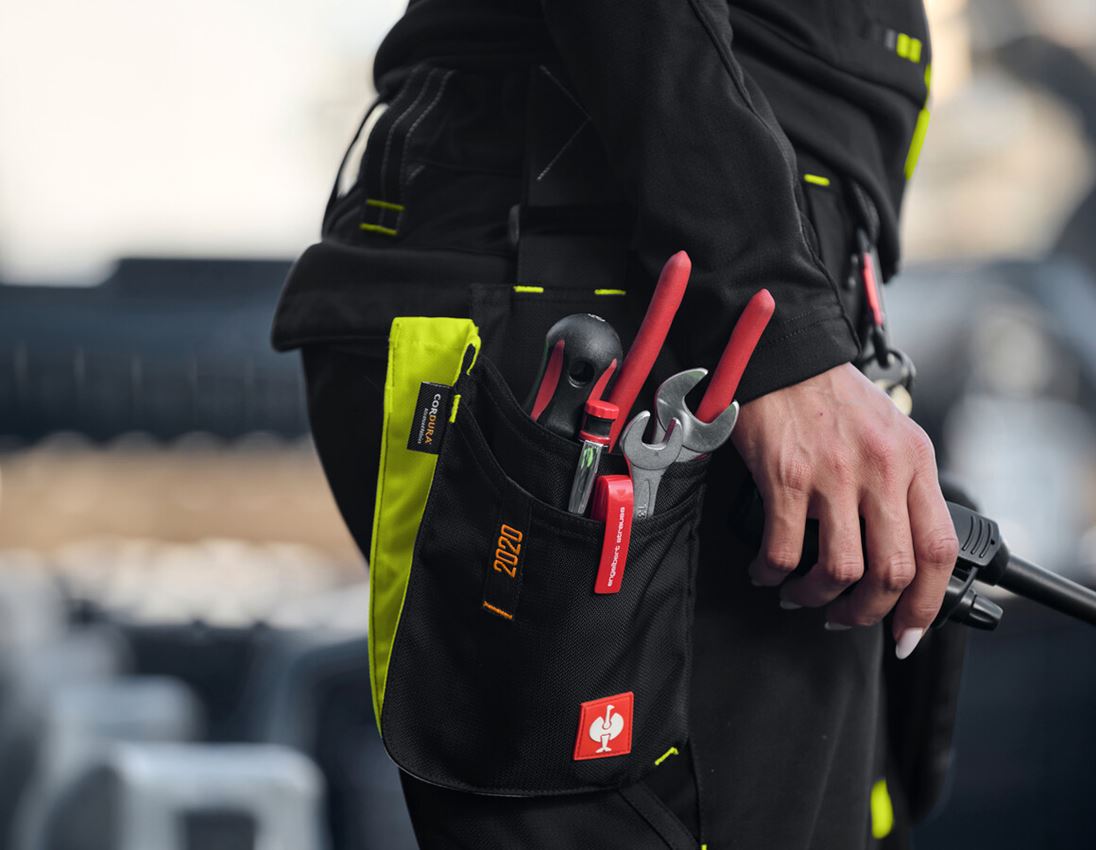 Geschenkideen: Werkzeugtasche e.s.motion 2020, klein + schwarz/warngelb/warnorange