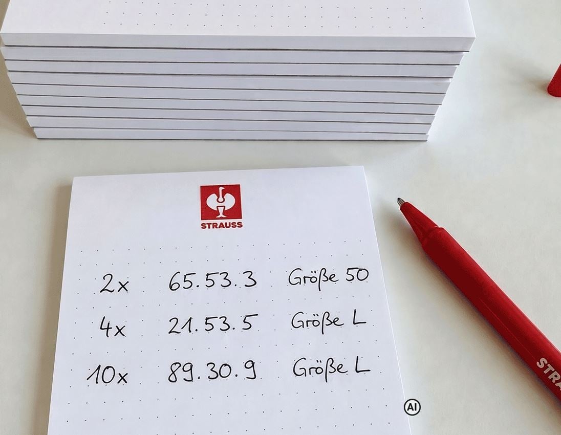 KI-generiert / modifiziert - Papierprodukte: STRAUSS Notizblock A6, 10er Pack 1
