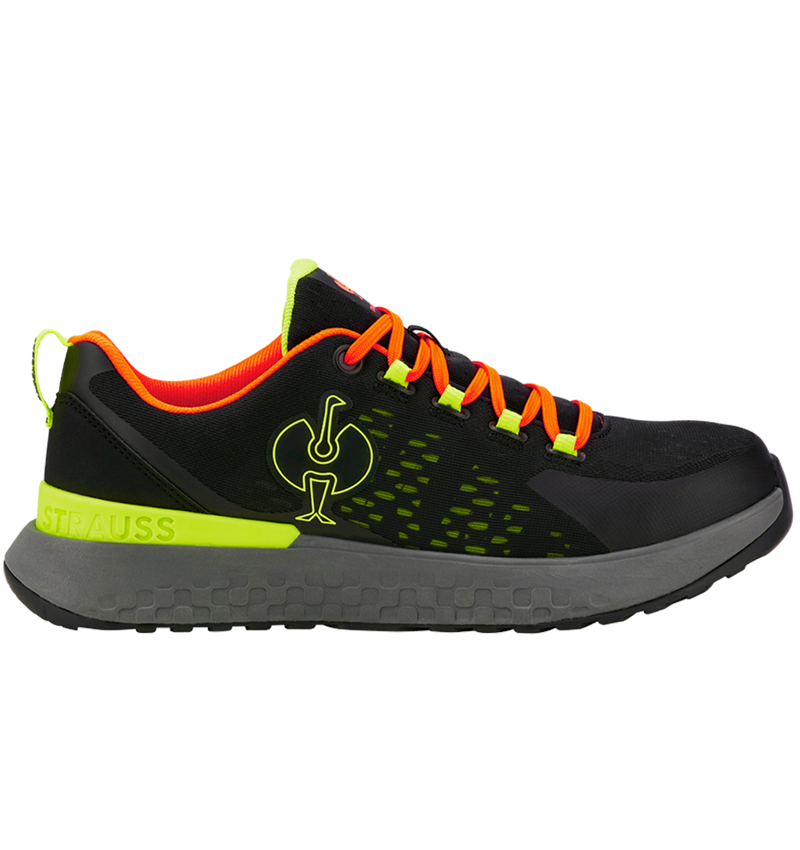 SB: SB Sicherheitshalbschuhe e.s. Comoe low + schwarz/warngelb/warnorange 1