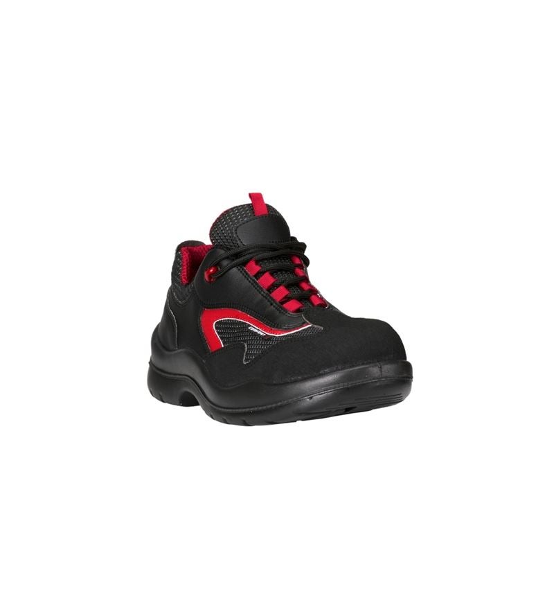 S1P: S1P Sicherheitshalbschuhe Comfort12 + schwarz/rot 1