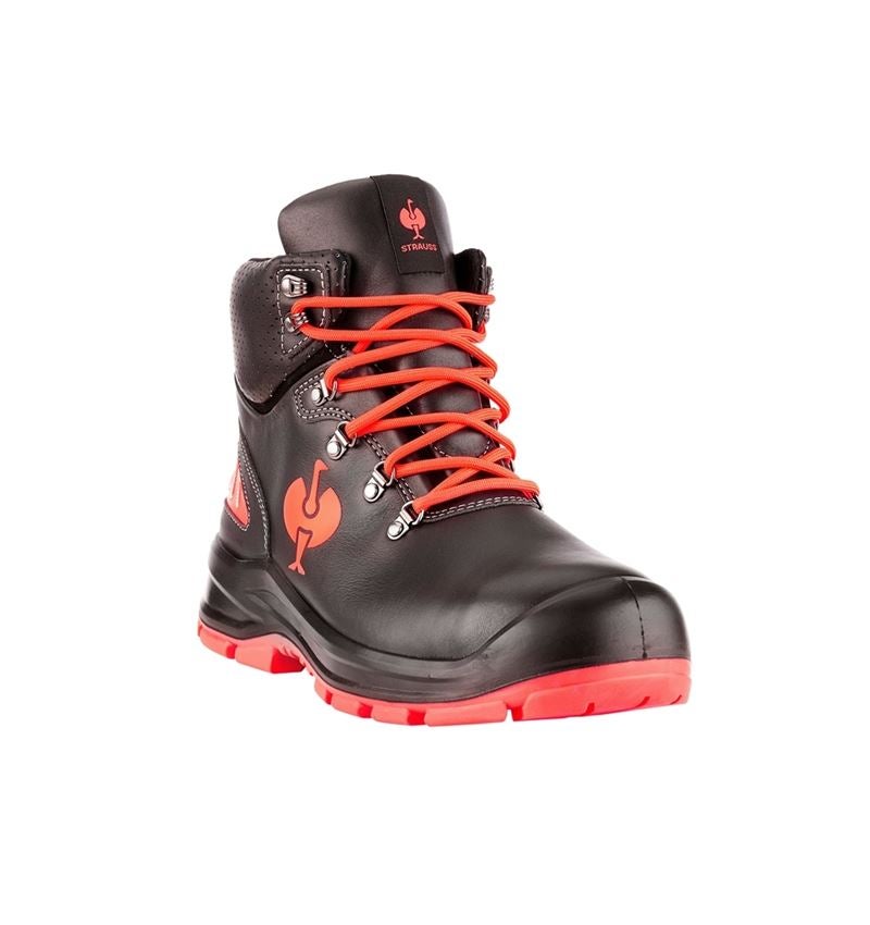 S3: S3 Sicherheitsschuhe e.s. Umbriel II mid + schwarz/warnrot 2