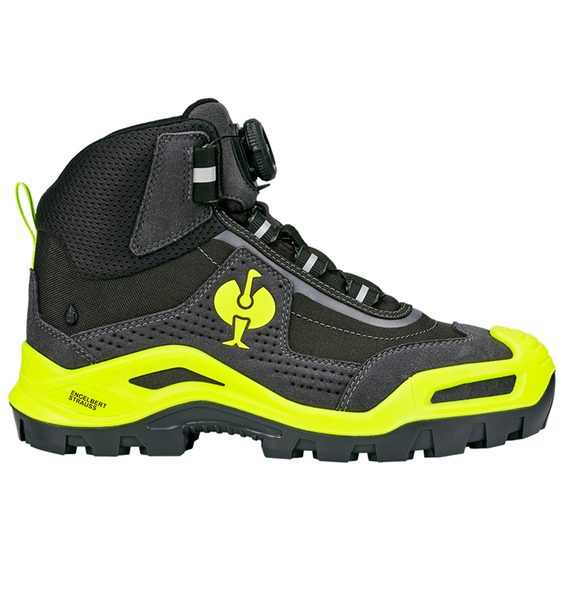 S3: S3 Chaussures hautes de sécurité e.s.Kastra II mid + anthracite/jaune fluo 4