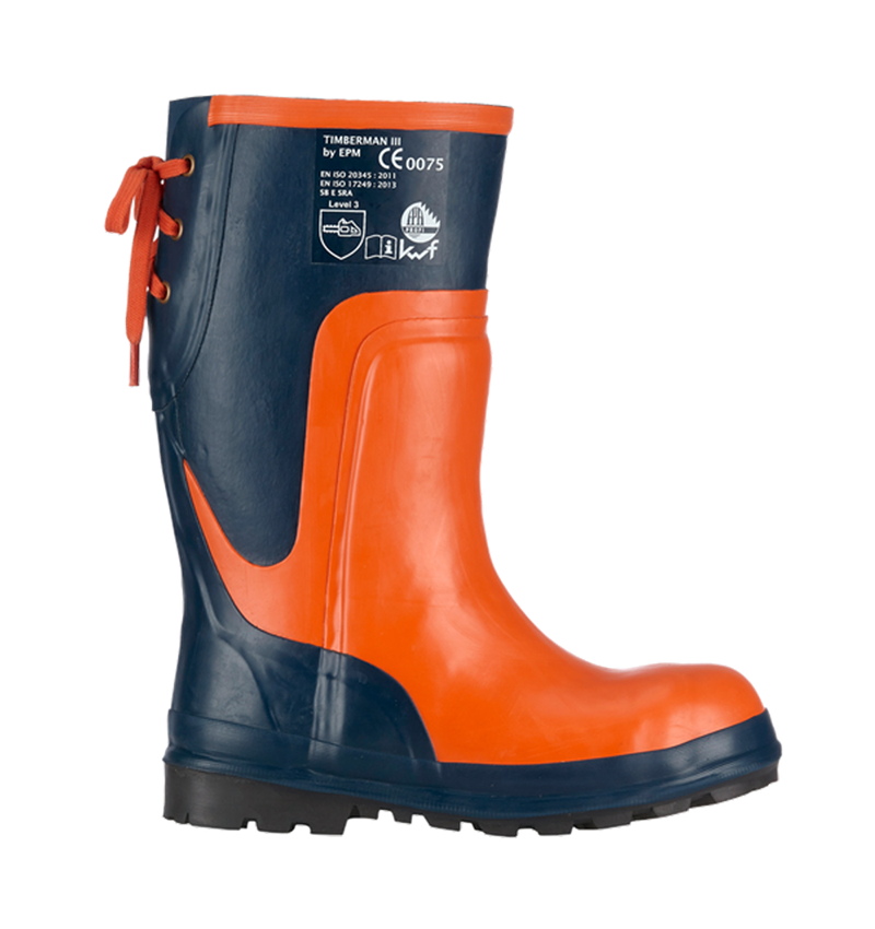 SB: SB Forst-Sicherheitsstiefel Timberman III + blau/orange 1