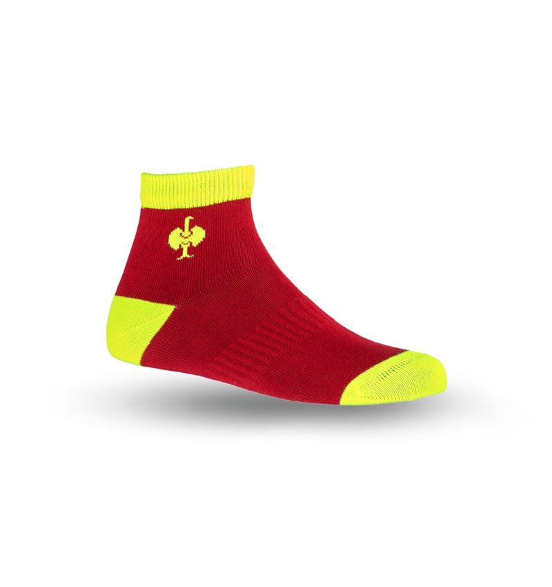 Accessoires: e.s.Allround Socken Classic light/mid,Kind.,3er P. + feuerrot/warngelb