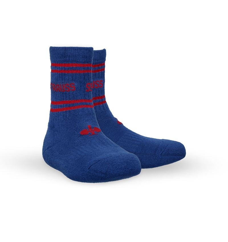 Socken | Strümpfe: e.s. Allround Socken Classic light/high,Kinder,3er + kornblau/feuerrot