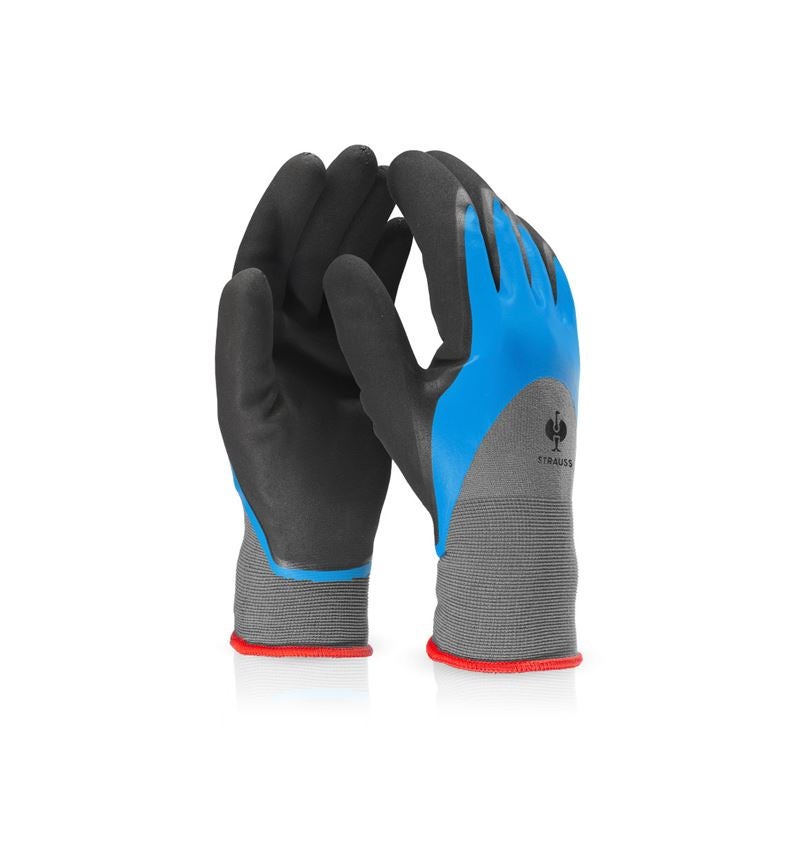 Revêtement: Gants en mousse de nitrile Flexible Pro + bleu/gris-mélange