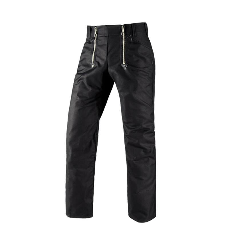 Pantalons de travail: Pant.corp.Moleskin Torsten e.s. s.patt.d'éléphant + noir 2