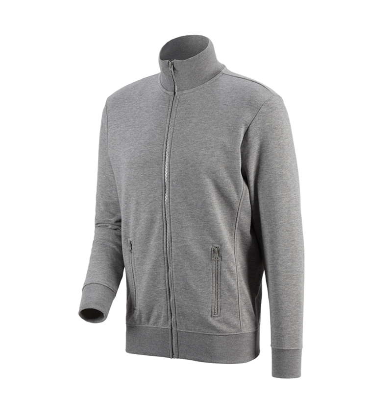 Thèmes: e.s. Veste sweat poly cotton + gris mélange