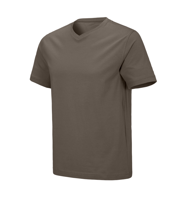 Hauts: e.s. T-shirt cotton stretch V-Neck + pierre 2