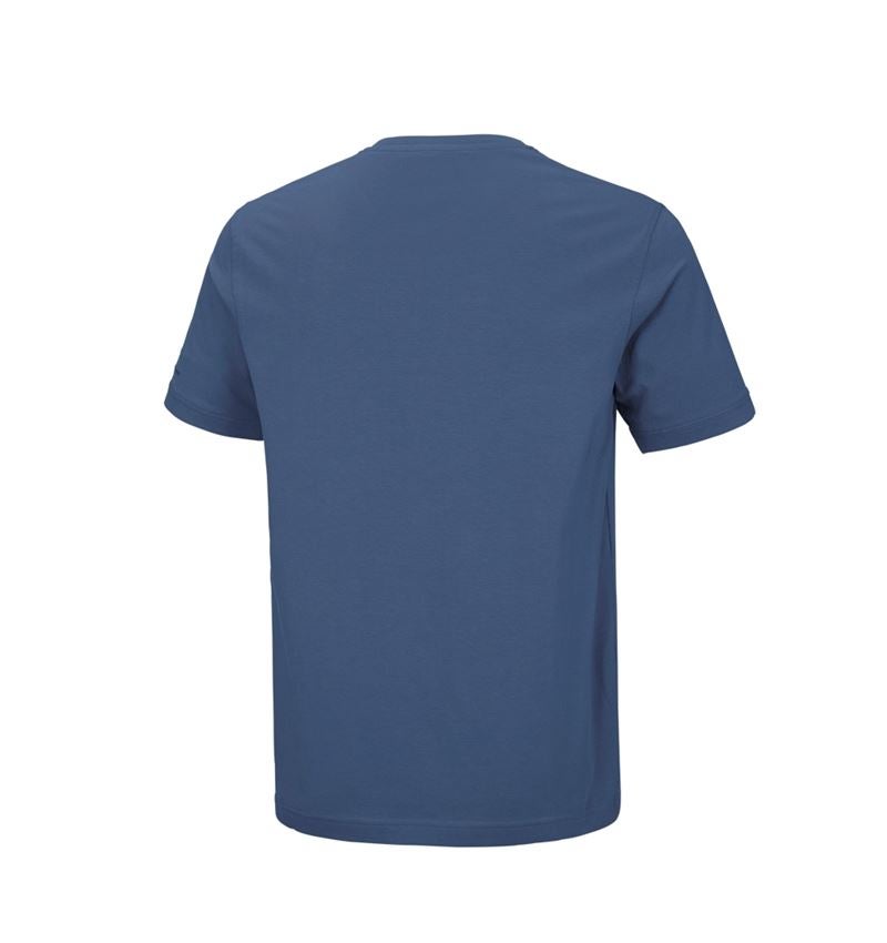 Hauts: e.s. T-shirt cotton stretch V-Neck + cobalt 3