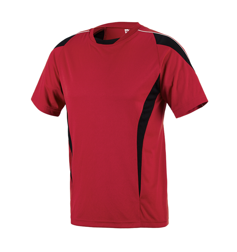 Hauts: e.s. T-shirt fonctionnel poly Silverfresh + rouge/noir 1
