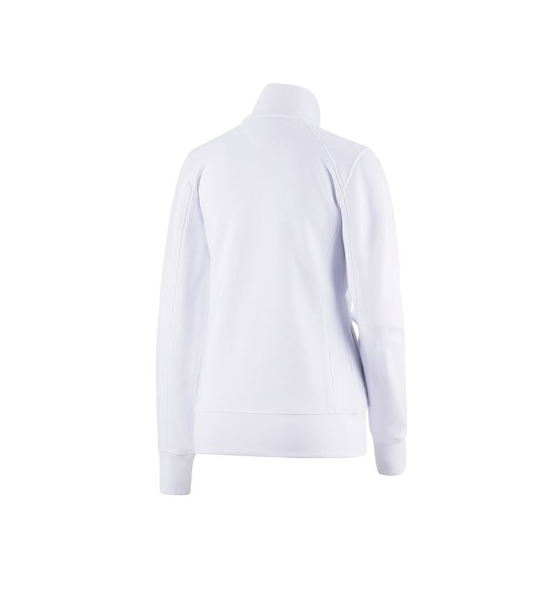Hauts: e.s. Veste sweat poly cotton, femmes + blanc 3