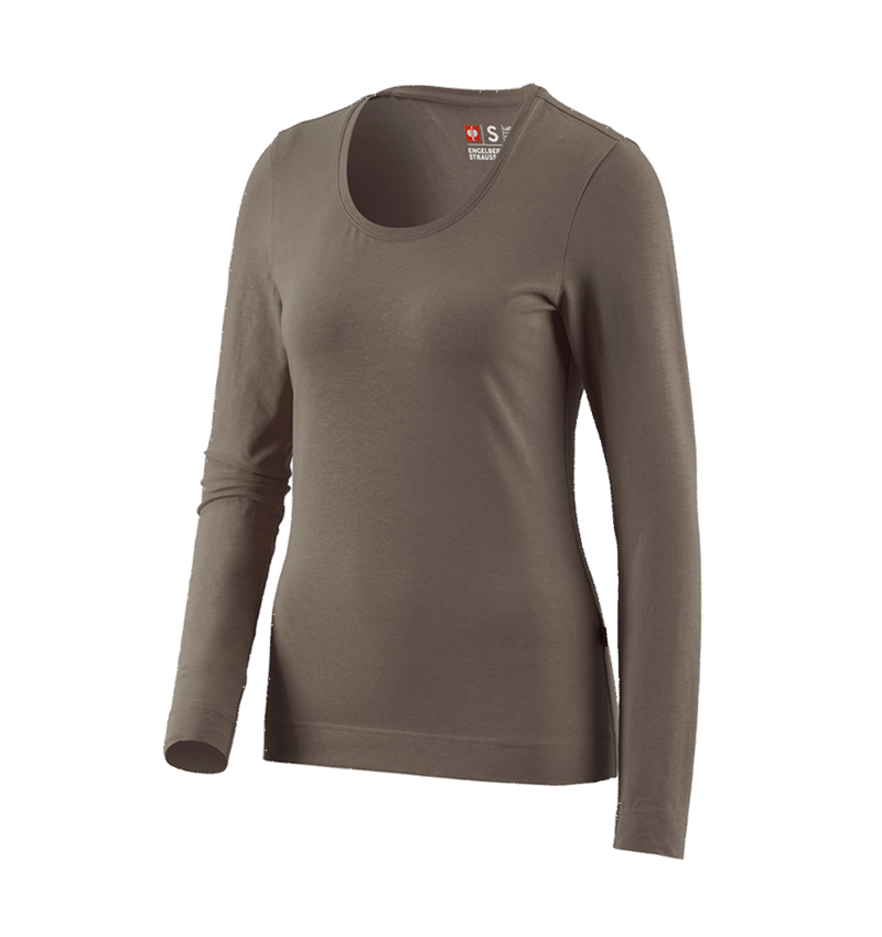 Hauts: e.s. Longsleeve cotton stretch, femmes + pierre 2