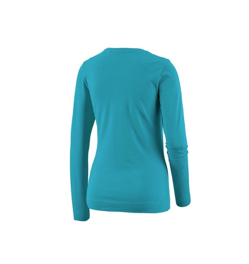Hauts: e.s. Longsleeve cotton stretch, femmes + océan 1