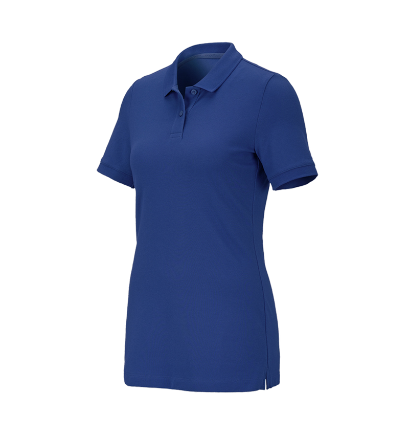 Themen: e.s. Piqué-Polo cotton stretch, Damen + kornblau 2