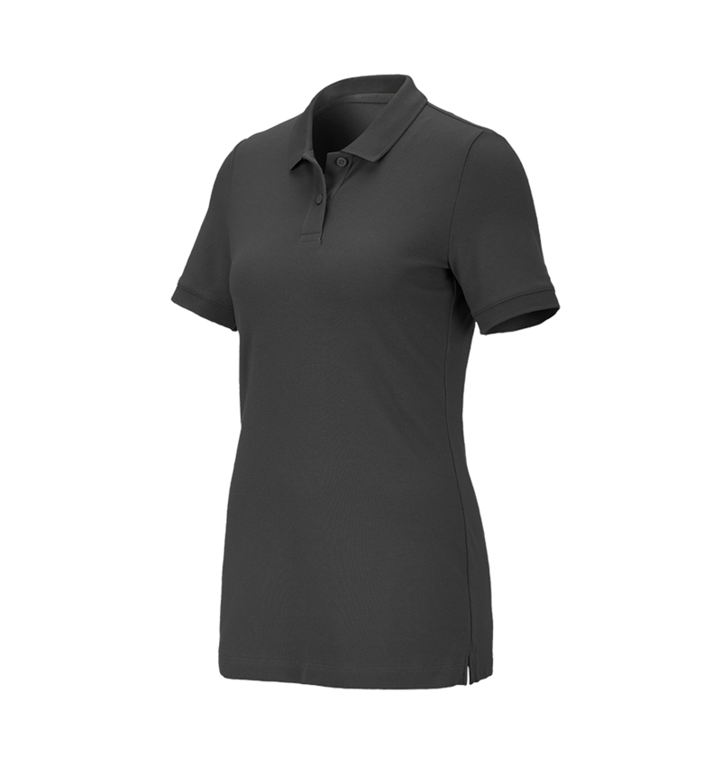 Themen: e.s. Piqué-Polo cotton stretch, Damen + anthrazit 2