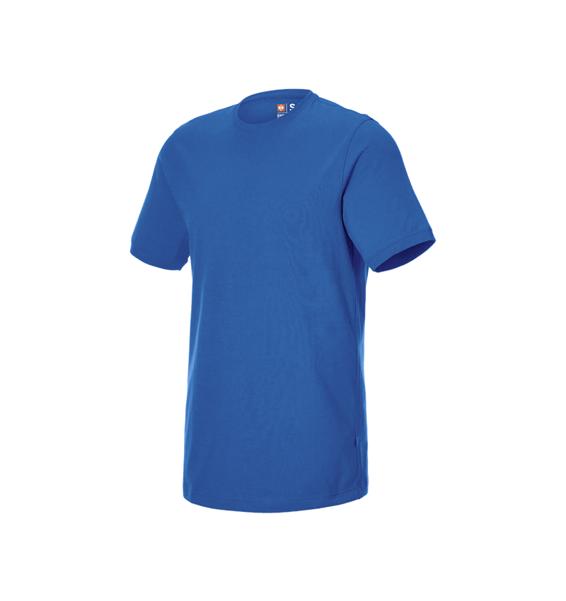 Shirts & Co.: e.s. T-Shirt cotton stretch, long fit + enzianblau 3