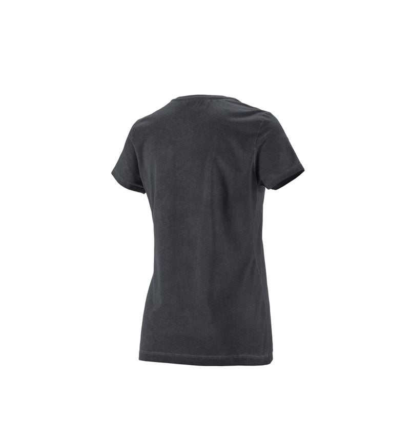 Shirts & Co.: e.s. T-Shirt vintage cotton stretch, Damen + oxidschwarz vintage 3