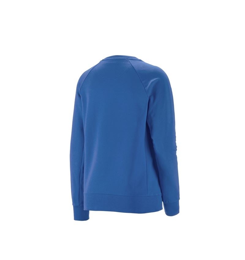 Hauts: e.s. Sweatshirt cotton stretch, femmes + bleu gentiane 4