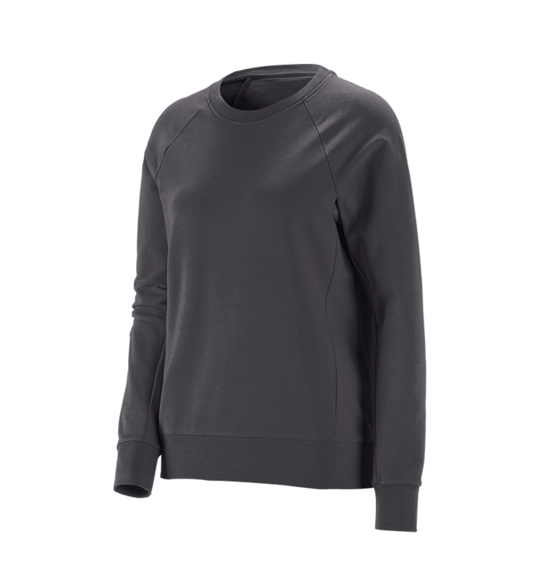 Hauts: e.s. Sweatshirt cotton stretch, femmes + anthracite 1