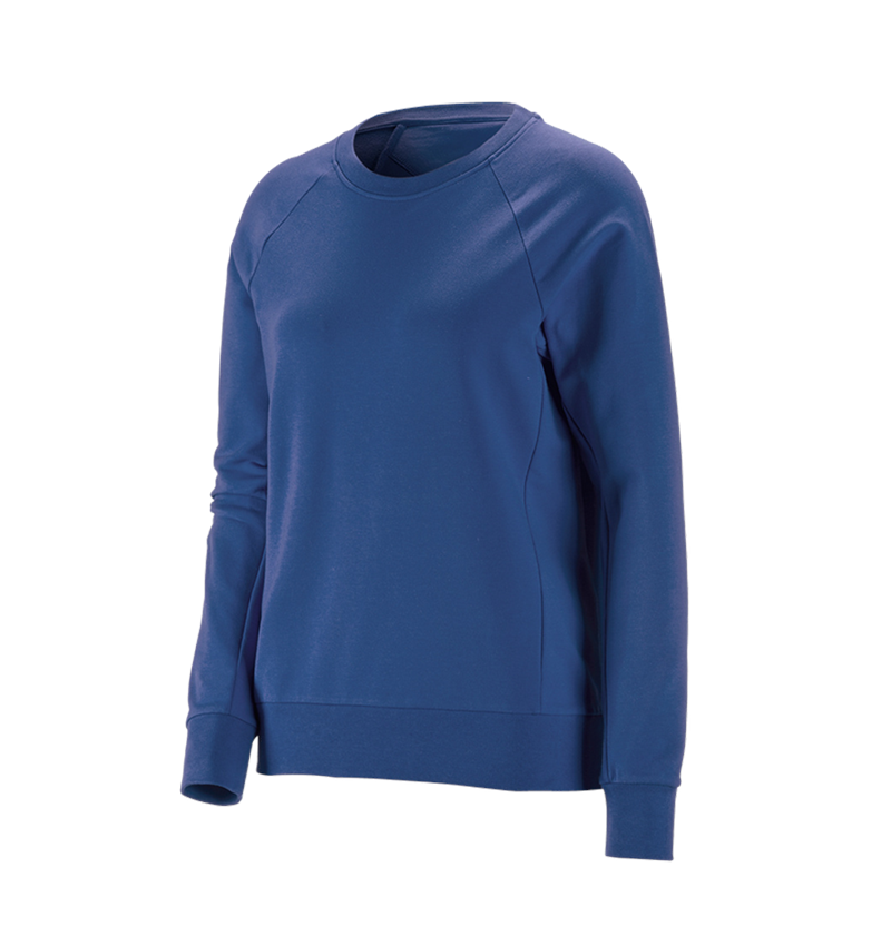 Hauts: e.s. Sweatshirt cotton stretch, femmes + bleu alcalin 4