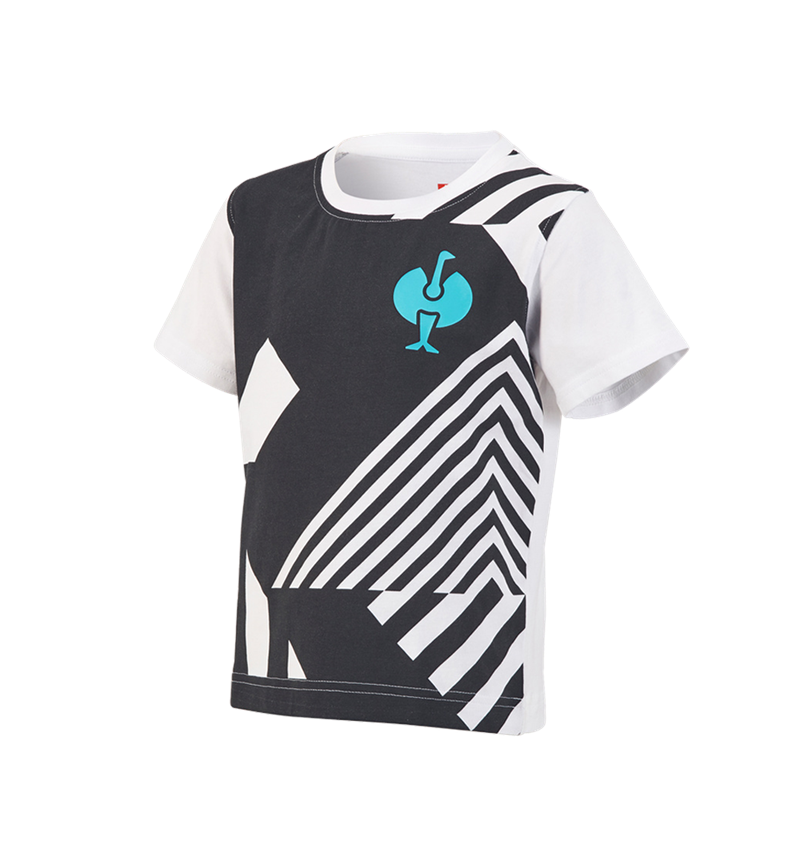 Hauts: T-Shirt e.s.trail graphic, enfants + noir/blanc 2