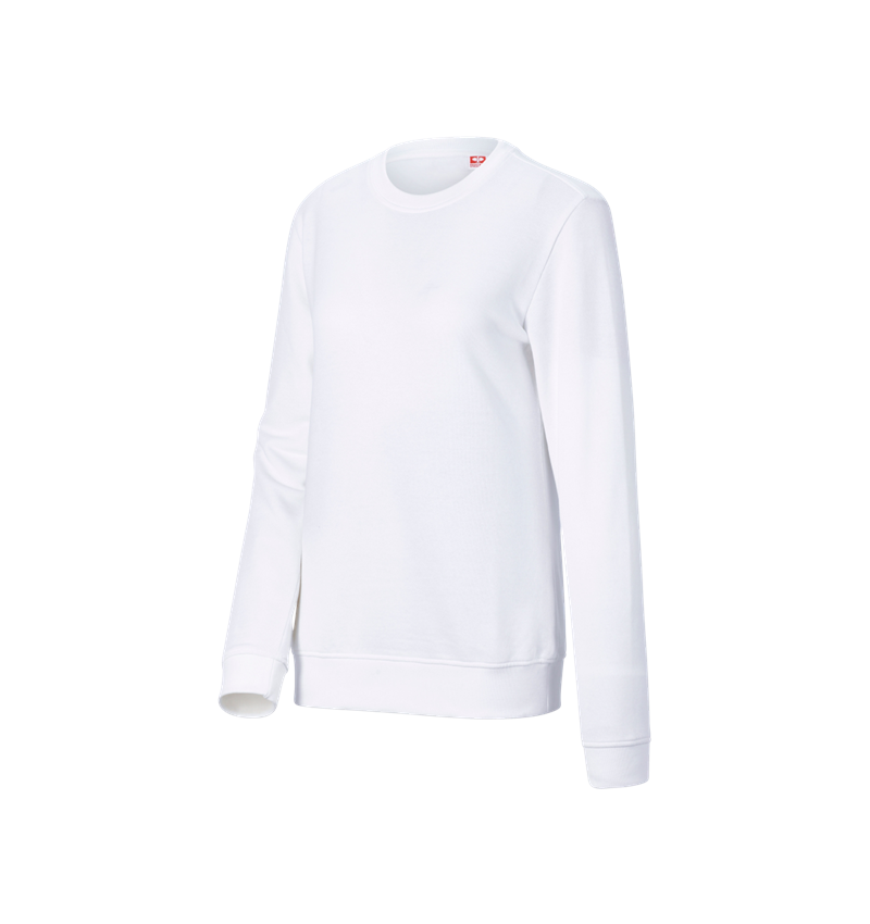 Hauts: Sweatshirt e.s.industry, femmes + blanc 1
