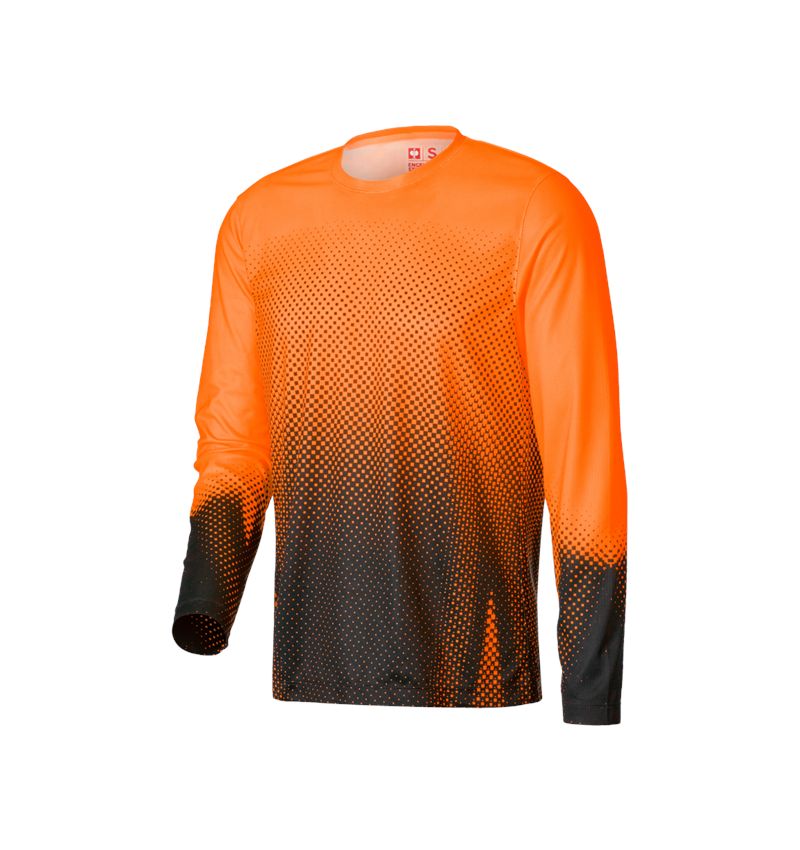 Hauts: Longsleeve fonctionnel e.s.t:aktik + orange fluo/noir 3